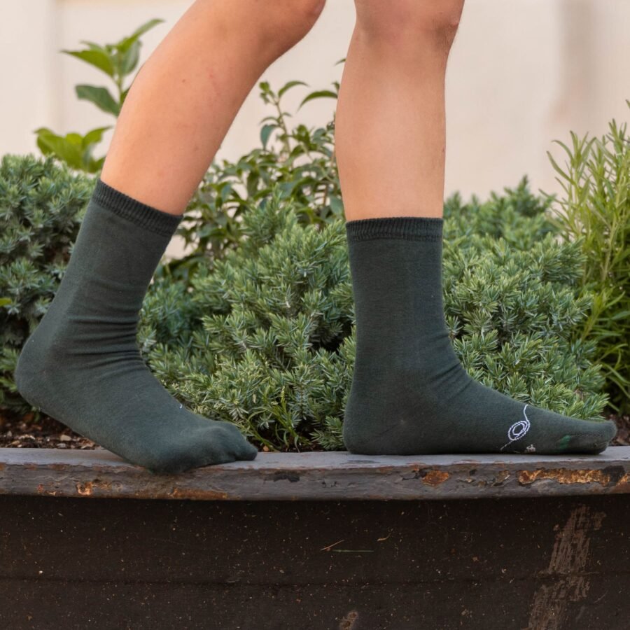 Calcetín-Barefoot-basico-infantil-verdes